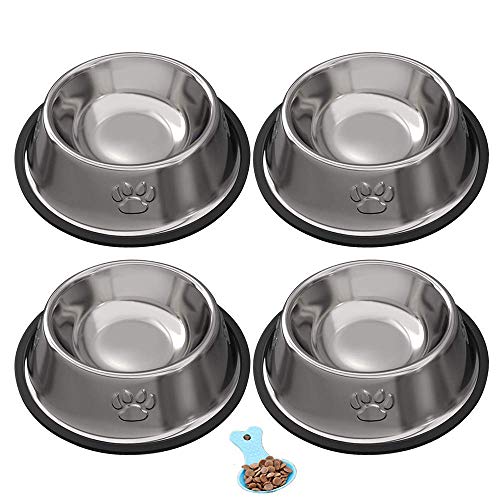 VIKEDI PETS Katzennapf, Futternapf Katze 4 Stück Katzennapf Edelstahl rutschfest Katzen Napf Set, Fressnapf Katze Futterschüssel Katze - Katze Wasser Fütterung Schüssel für Katze Kleine Hunde Tiere VIKEDI PETS Katzennapf, Futternapf Katze 4 Stück Katzennapf Edelstahl rutschfest Katzen Napf Set, Fressnapf Katze Futterschüssel Katze - Katze Wasser Fütterung Schüssel für Katze Kleine Hunde Tiere von VIKEDI PETS