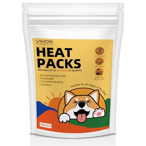 VIKOS Products 30er-Pack verbesserte Wärmekissen für neugeborene Welpen, Angst Hundespielzeug, Ersatz-Wärmekissen, Einweg-Welpenwärmer, hält ca. 40 Stunden VIKOS Products 30er-Pack verbesserte Wärmekissen für neugeborene Welpen, Angst Hundespielzeug, Ersatz-Wärmekissen, Einweg-Welpenwärmer, hält ca. 40 Stunden von VIKOS Products