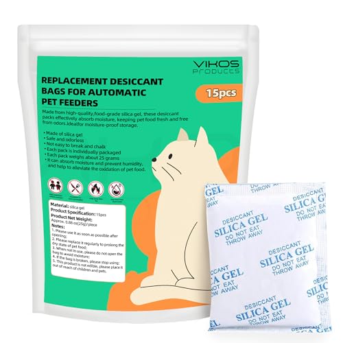 VIKOS Products Ersatz-Trockenmittelbeutel, kompatibel mit Pet-Kit, automatische Futterspender, Hundefutter, Trockenmittelbeutel, passend für alle intelligenten automatischen Futterspender VIKOS Products Ersatz-Trockenmittelbeutel, kompatibel mit Pet-Kit, automatische Futterspender, Hundefutter, Trockenmittelbeutel, passend für alle intelligenten automatischen Futterspender von VIKOS Products