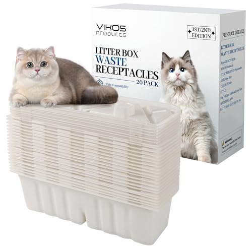 VIKOS Products Katzentoiletten-Abfallbehälter, kompatibel mit Littermaid 1. / 2. Ausgabe, automatische Katzentoilette, Einweg-Müllbehälter für Katzenklo, bequeme und geruchsfreie Entsorgung, 20 Stück VIKOS Products Katzentoiletten-Abfallbehälter, kompatibel mit Littermaid 1. / 2. Ausgabe, automatische Katzentoilette, Einweg-Müllbehälter für Katzenklo, bequeme und geruchsfreie Entsorgung, 20 Stück von VIKOS Products