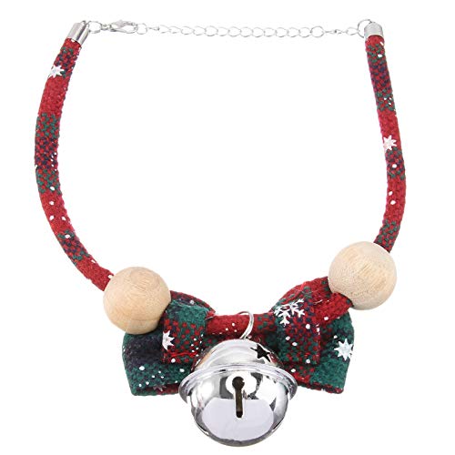 VILLCASE 1 x kreatives Halsband mit Weihnachtsschleife und Glöckchen von VILLCASE