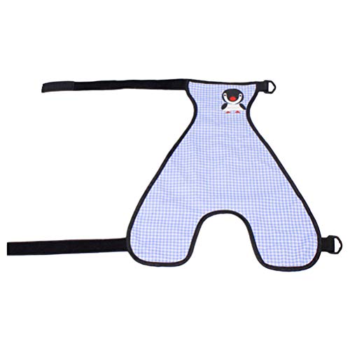 VILLCASE 1 x wasserdichtes Lätzchen mit Karomuster, verstellbare Lätzchen, leichte Bauchabdeckung für Hunde, Welpen, Haustiere (himmelblau, Größe M) von VILLCASE