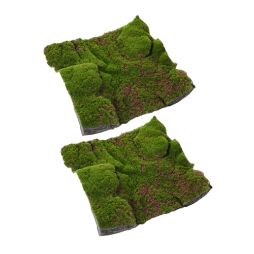 VILLCASE 2 Stück Simulation Moos Rasen Teppich Aus Synthetischem Moos Dekorativ Gefälscht Kunstrasen Künstlich Moosteppich Gras Moosmatte Green Perlenbaumwolle von VILLCASE