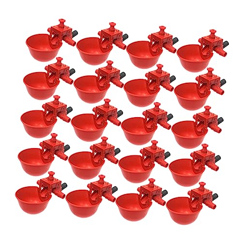 VILLCASE 20 Stück Automatische Hühnertrinker Tränken Geflügel Gießbecher Schalen Trinkspender Rote Plastik Hinterhöfe Herde Ente Vogel Wasser Feeder für Tauben Wachtel Henne Truthähne VILLCASE 20 Stück Automatische Hühnertrinker Tränken Geflügel Gießbecher Schalen Trinkspender Rote Plastik Hinterhöfe Herde Ente Vogel Wasser Feeder für Tauben Wachtel Henne Truthähne von VILLCASE