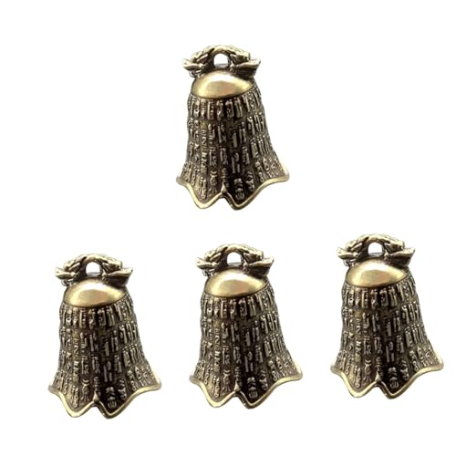 VILLCASE 4 Stücke Einzigartige Geprägte Metall Glocke Keychain Für Handwerk Decor Charme von VILLCASE