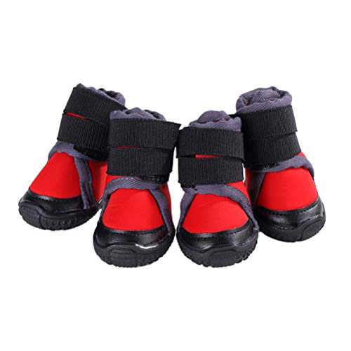 4 Stück Hund Anti-rutsch-sohle Outdoor-schuhe Für Hunde Rutschfeste Hundeschuhe Wanderausrüstung Für Hunde Hundeschuhe Mittelgroße Hunde Winterschuhe Für Hunde Laufschuhe Sport von VILLCASE