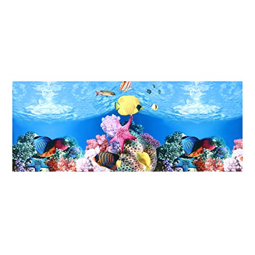 Selbstklebender Aufkleber Aquarium-hintergrundaufkleber Dekorative Tapeten Für Aquarien Aquarium Aufkleber Hintergrund Doppelseitiger Dekorativer Aufkleber Panzer Ozean Etikett 3d von VILLCASE