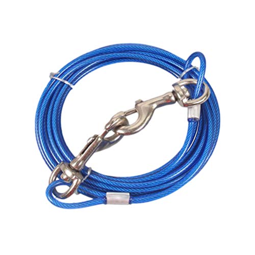 VILLCASE Edelstahl-Draht, langlebig, für Hunde, 5,0 mm x 3 m, Blau von VILLCASE