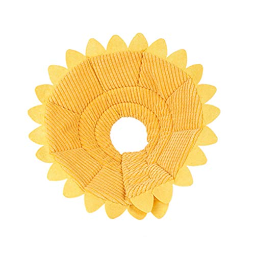VILLCASE Elizabeth Hundehalsband, abnehmbar, weich, Sonnenblumen-Form, Größe XL von VILLCASE