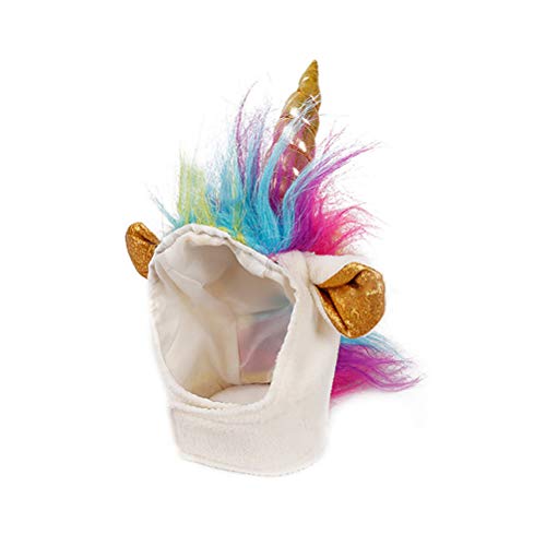 VILLCASE Halloween-Kostüme für Hunde und Katzen, 22–30 cm, niedliches Einhorn-Hut, Cosplay-Mütze, Zubehör für Katze, Hund, Welpe VILLCASE Halloween-Kostüme für Hunde und Katzen, 22–30 cm, niedliches Einhorn-Hut, Cosplay-Mütze, Zubehör für Katze, Hund, Welpe von VILLCASE