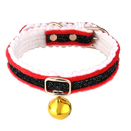 Haustierhalsband Zu Weihnachten Glockenhalsband Für Haustiere Weihnachtskätzchenhalsband Halsband Für Haustierkostüme Weihnachtshalsbänder Für Hunde Filzstoff Cosplay Zubehör von VILLCASE