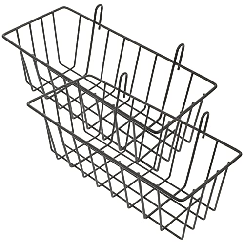 VILLCASE Kaninchen-Heu-Futterstation, 2 Stück, robuster Metallrahmen, Grashalter, Kleintierkorb mit Haken, Heu-Krippen-Behälter für Hasen, Meerschweinchen, Chinchillas von VILLCASE
