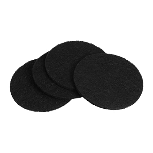 VILLCASE Wurfmatte Katzentoiletten-Filter Kohlefilter-Ersatz Für Katzentoiletten – 6 25 Zoll Durchmesser 10 Mm Dicke Runde Kohlefilter Für Katzentoiletten (5 Stück Schwarz) Filterwechsel von VILLCASE