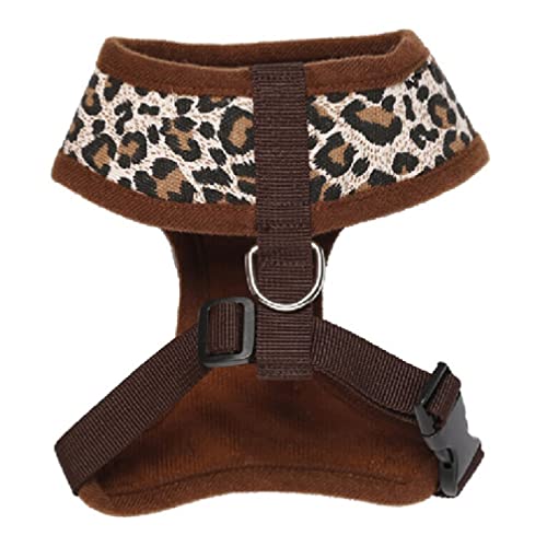 VILLCASE Welpengeschirr Pet Dog verstellbare Canvas Brustgurtjacke- Größe L (Leopardenmuster) Trageschlaufe Für Haustiere von VILLCASE