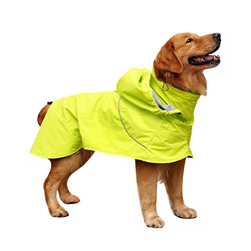 VILLCASE Regenmantel für Hunde, hoher Kragen, wasserdicht, Nylon, verstellbar, kreativer Haustiermantel, Haustierbedarf (Größe S) von VILLCASE