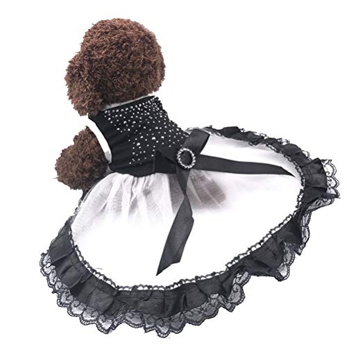 Schwarzes Kleid Oberteil Haustierkleidung Hochzeitskostüm Für Haustiere Hund Kleid Tuch Party-hund-spitzenkleid -spitzenkleidung Xxl Der Hund von VILLCASE