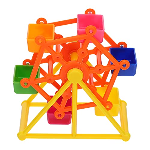 VILLCASE Vogel-Spielzeug Vogel-Riesenrad-Spielzeug Vogel-Lernspielzeug Vogelfutter-Spielzeug Vogelschaukeln Für Papageiensittiche Wellensittiche Liebesvögel (Zufällige Farbe) von VILLCASE