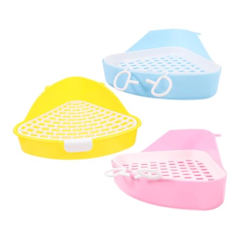 VILLFUL Haustier-Toilette Töpfchentrainer 3er-Pack Kaninchen-Katzentoilette Ecktoilette für Kleintiere für Chinchillas und Hamster VILLFUL Haustier-Toilette Töpfchentrainer 3er-Pack Kaninchen-Katzentoilette Ecktoilette für Kleintiere für Chinchillas und Hamster von VILLFUL