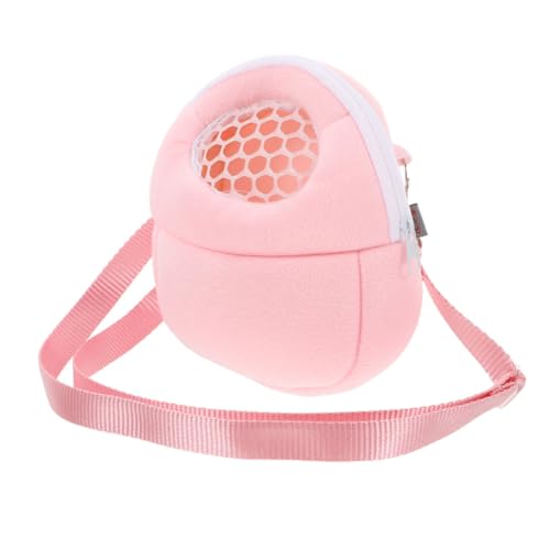 Hamster-Umhängetasche Chinchilla -Träger Kaninchenbeutel Kleine Tiertasche für draußen Kaninchen-Tragetasche Kleiner Hasenbeutel Hasen-Tragetasche Hasenschlinge Samt Rosa von VILLFUL