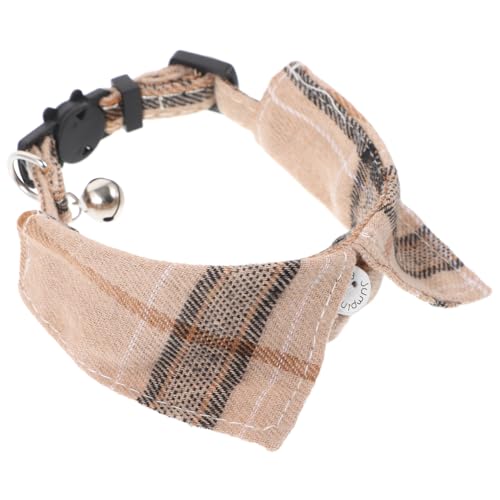 VILLFUL Kariertes Katzenhalsband Verstellbar Hautfreundliches Stoffhalsband für Kätzchen Dekoratives Haustierhalsband mit Sicherheitsverschluss Bequemes und Strapazierfähiges Katzenoutfit von VILLFUL