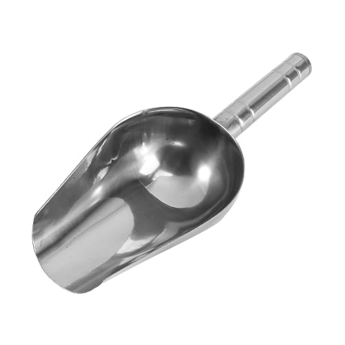 Multifunktionale Edelstahlschaufel für Haustierfutter und Trockene Lebensmittel Langlebig Reinigen für Hundefutter Snacks Nüsse und Silber von VILLFUL