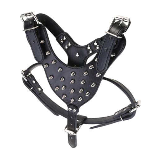 VILLFUL Outdoor-hundegeschirr Mit Metallnieten Verstellbares Haustiergeschirr Hundegeschirr Aus Weichem Material Welpengeschirr Für Kleine Und Große Hunde Heimtierbedarf von VILLFUL