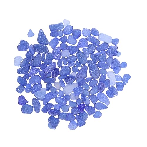 VILLFUL 1 Packung gestürzte Steine aquaristik zubehör The Blue Stones Aquarienkies blau Aquariensteine zimmerpflanzen Vase Kieselsteine ​​aus Glas Glassteine ​​für Aquarien Hülse Seeglas von VILLFUL