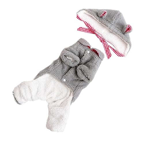 VILLFUL 1satz Hunde Warmer Fleece Overall Mit Mütze Stylisches Und Bequemes Haustierkostüm Für Kalte Wintertage Für Kleine Und Mittelgroße Hunde VILLFUL 1satz Hunde Warmer Fleece Overall Mit Mütze Stylisches Und Bequemes Haustierkostüm Für Kalte Wintertage Für Kleine Und Mittelgroße Hunde von VILLFUL