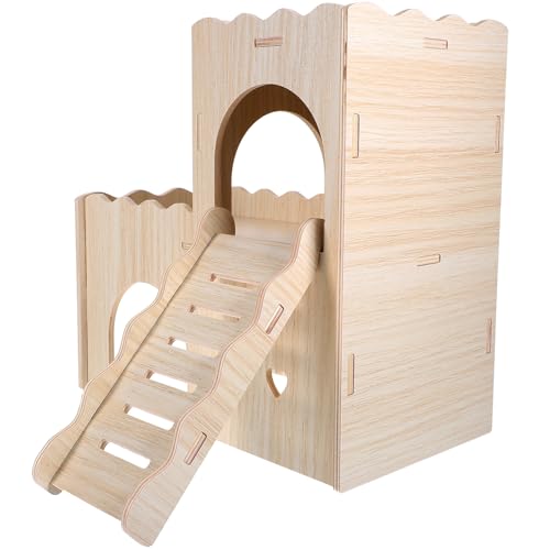 VILLFUL Luxuriöses Meerschweinchen-Villa- Hamsterversteck Aus Holz Mit Dekorativer Brücke Sicher Und Stabil VILLFUL Luxuriöses Meerschweinchen-Villa- Hamsterversteck Aus Holz Mit Dekorativer Brücke Sicher Und Stabil von VILLFUL