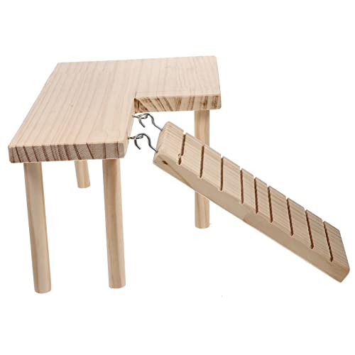 VILLFUL Verschleißfeste Leiter Für Hamster Holzplattform-Spielzeug Für Laufställe von VILLFUL