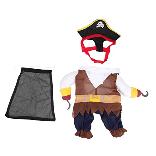 VILLFUL 1 Satz Hundepiratenkostüm Halloween Hundekleidung Cosplay Hundeanzug Für Welpen Und Erwachsene Baumwollmaterial Atmungsaktiv Angenehm Zu Tragen von VILLFUL