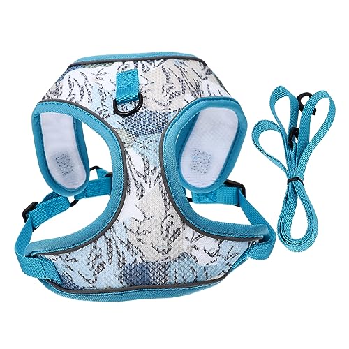 VILLFUL Hundegeschirr Und Leine Haustiere Verstellbare Welpen Weste Mit Zugband Atmungsaktiv Für Katzen Und Hunde Robustes Material Für Outdoor Benutzung von VILLFUL