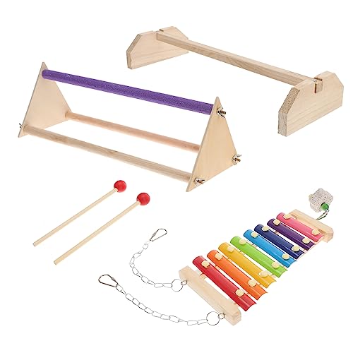 VILLFUL Frosted Stehen Schaukel Set Huhn Barsch Spielzeug für Vogel Spielplatz Holz Taube Stand VILLFUL Frosted Stehen Schaukel Set Huhn Barsch Spielzeug für Vogel Spielplatz Holz Taube Stand von VILLFUL