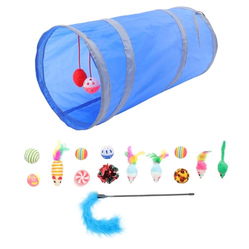 VILLFUL Set Mit 15 Interaktiven Katzenspielzeugen Aus Plüsch Katzentunnel Teaser Für Katzen VILLFUL Set Mit 15 Interaktiven Katzenspielzeugen Aus Plüsch Katzentunnel Teaser Für Katzen von VILLFUL