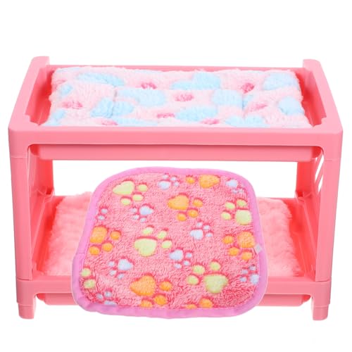 VILLFUL Etagenbett Für Meerschweinchen – Multifunktions-hamsterbett Doppellagiges Bett Für Chinchilla-stall Und Hasenbett Bequemes Nest Mit 2 Decken von VILLFUL
