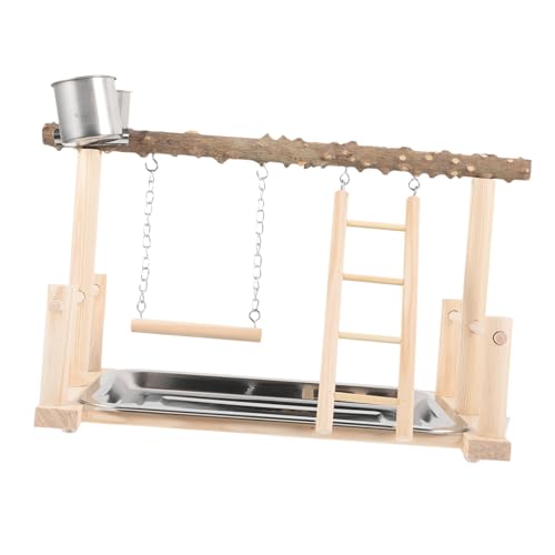 VILLFUL 1 Set Papageienständer, Holz Papageien Sitzstange, Plattform, Holz Vogel Sitzstange, Vogel Tischstange, Interessante Vogel Sitzstange, Naturholz Vogelständer, Vogel Papagei von VILLFUL