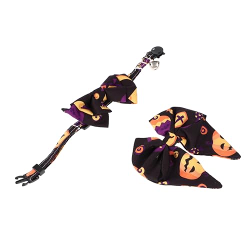 VILLFUL Dekoratives Katzenhalsband Mit Schleife Halloween Verschleißfestes Halsband Für Haustiere VILLFUL Dekoratives Katzenhalsband Mit Schleife Halloween Verschleißfestes Halsband Für Haustiere von VILLFUL