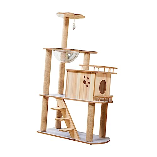 VILLFUL Stabiles Katzen-Klettergerüst aus mehrschichtigem Holz mit Plattform für die Bedürfnisse von Katzen VILLFUL Stabiles Katzen-Klettergerüst aus mehrschichtigem Holz mit Plattform für die Bedürfnisse von Katzen von VILLFUL