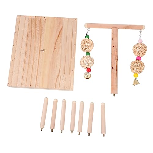 VILLFUL Holz Vogelständer Sitzstange Klettergestell Vogelspielzeug Käfigzubehör Für Papagei Und Vögel VILLFUL Holz Vogelständer Sitzstange Klettergestell Vogelspielzeug Käfigzubehör Für Papagei Und Vögel von VILLFUL