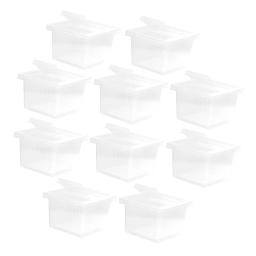 VILLFUL 10stücke Kleine Transparente Reptilien Futterboxen Für Schlangen Spinnen Frösche Geckos Und Mehr Kunststoff Terrarium Aufzuchtbox Zur Beobachtung Und Pflege Von Reptilien von VILLFUL