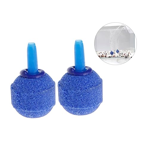 VILLFUL 10 Stück Luftstein Ball Diffusoren für Aquarien und Hydroponik Blau Hochtemperatur Sinterung Langlebig Gleichmäßige Blasenbildung für Luftpumpen und Fischatmer von VILLFUL