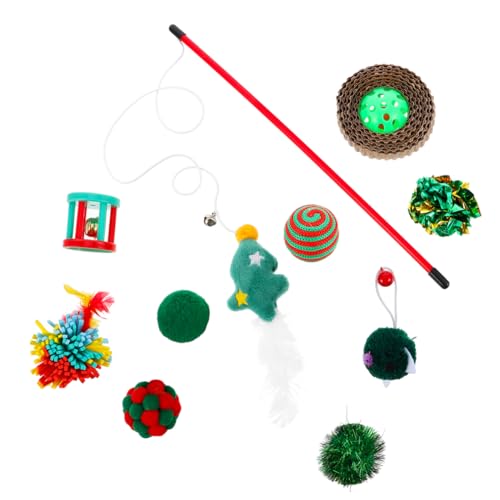 VILLFUL 10 Verschiedene Weihnachts-Katzenspielzeuge Strumpf-Katzenspielzeug-Set interaktives Katzenballspielzeug Plüsch-Knisterbälle VILLFUL 10 Verschiedene Weihnachts-Katzenspielzeuge Strumpf-Katzenspielzeug-Set interaktives Katzenballspielzeug Plüsch-Knisterbälle von VILLFUL