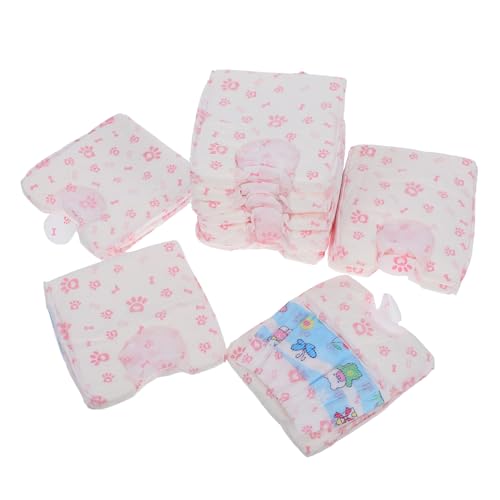 VILLFUL 11 Stück Teiliges für Inkontinenz Ultra Absorbierende Auslaufsichere Einweg für Kleine Hunde Rosa für Weibliche Hunde von VILLFUL