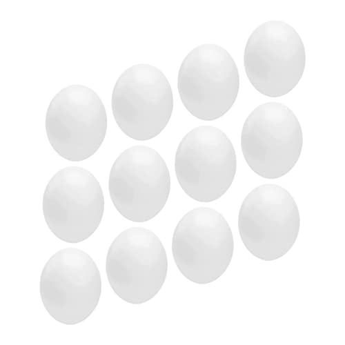 VILLFUL 12St Graffiti-Plastik-Eier Festival-Ei-Requisiten Ei Requisiten gefälschte Vogeleier Festival simulierte Eier Pfingstrose Zubehör gefälschtes Ei Plastikeier gefälschte Eier Weiß von VILLFUL