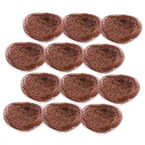 VILLFUL 12stücke Künstliche Vogelnester Vogel Ei Nester Dekorative Ornamente Garn Handwerk Zubehör Für Garten Terrasse Party Hochzeit Weihnachten Ostern Bastelarbeiten von VILLFUL