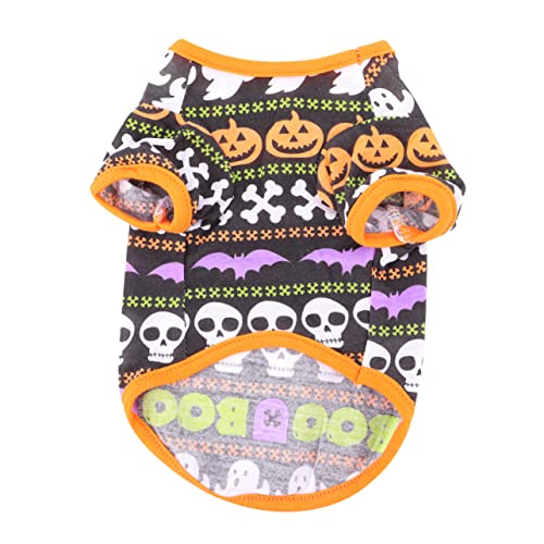 VILLFUL 1pc Hund T-Shirt Haustier Halloween Kostüm S Kürbis Thema Haustier Outfits Casual VILLFUL 1pc Hund T-Shirt Haustier Halloween Kostüm S Kürbis Thema Haustier Outfits Casual von VILLFUL