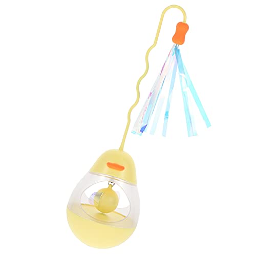 VILLFUL Tumbler Cat Teaser Stick Kätzchen Spielspielzeug Gelb Feine Handwerkskunst Für Haustier Übung von VILLFUL