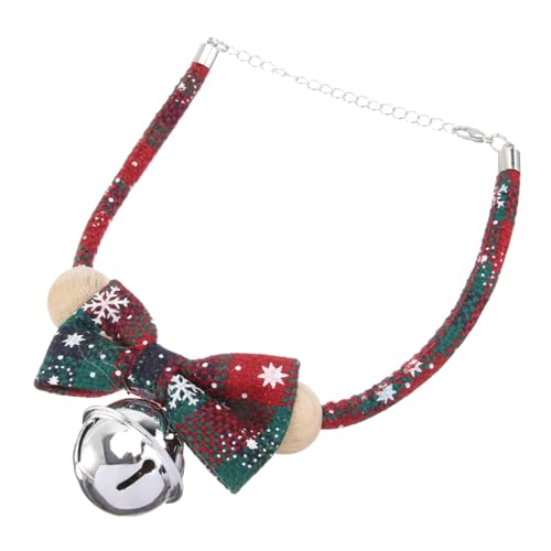 VILLFUL 1stück Kreatives Weihnachts-hundehalsband Mit Schleife Und Glocke Verstellbares Weiches Design Für Hunde Und Welpen Für Festlichkeiten Und Fotosessions von VILLFUL