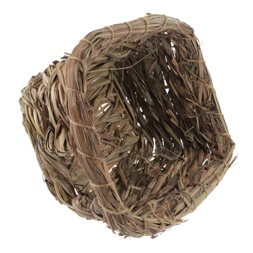 VILLFUL Gewebtes Grasnest Für Kleintiere Hamsterhaus Naturmaterial Robustes Haustierhaus Klein Passend Für Garten von VILLFUL
