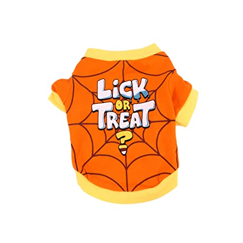 VILLFUL 1stück Halloween T-Shirt Mit Cartoon-Prints Niedliches Kostüm Für Haustiere Atmungsaktives Material Für Halloween-Partys Und Tägliches Tragen VILLFUL 1stück Halloween T-Shirt Mit Cartoon-Prints Niedliches Kostüm Für Haustiere Atmungsaktives Material Für Halloween-Partys Und Tägliches Tragen von VILLFUL